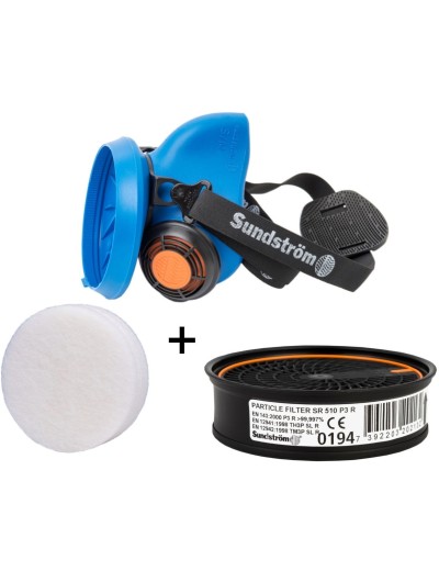 Zestaw ochronny Sundstrom: półmaska SR 100 + SR 221 + SR 510