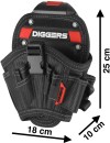 Suktuvo dėklas ant diržo Diggers Medium Drill Holster DK576