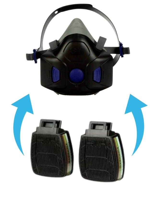 Filtr gazowy do maski 3M D8059 Secure Click ABEK1