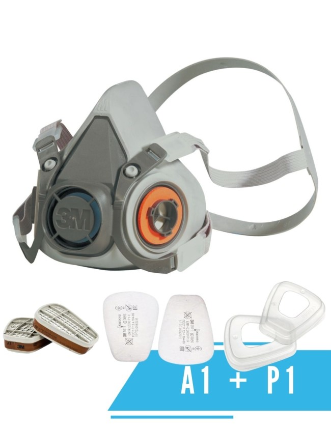Półmaska 3M lakiernicza kompletna 6000 z filtrami