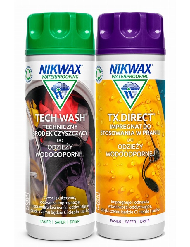 Zestaw do pielęgnacji odzieży Nikwax Tech Wash i TX Direct