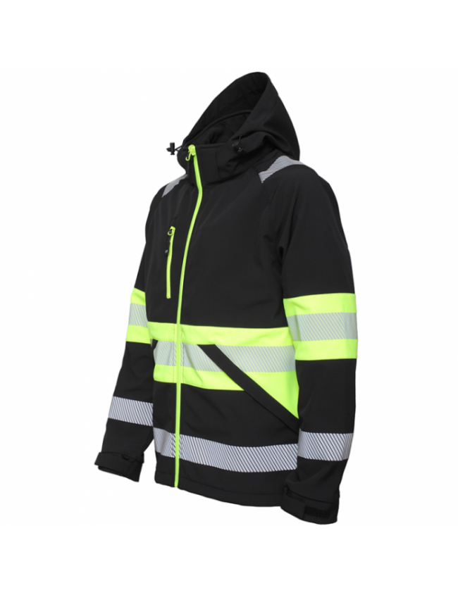 Signalinė softshell darbo striukė Bosafety Valencia C1