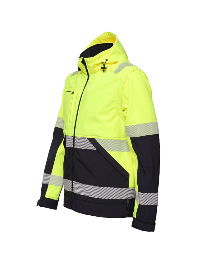 Signalinė softshell darbo striukė Bosafety Valencia C2