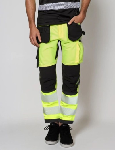 Signalinės darbo kelnės Bosafety Tension Plus