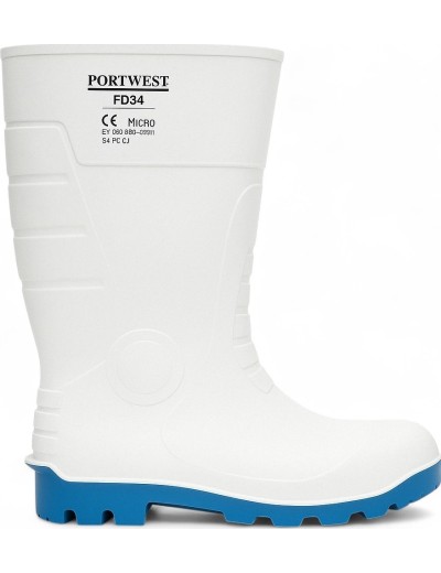 Kalosze ochronne białe z podnoskiem FD84 S4 CI FO