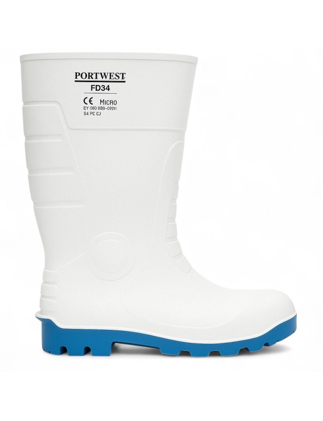 Kalosze ochronne białe z podnoskiem FD84 S4 CI FO