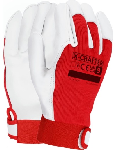 Rękawice z koziej skóry z rzepem X-Crafter