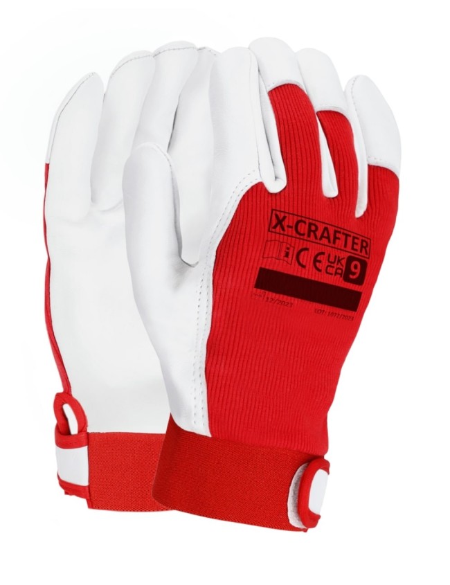 Rękawice z koziej skóry z rzepem X-Crafter