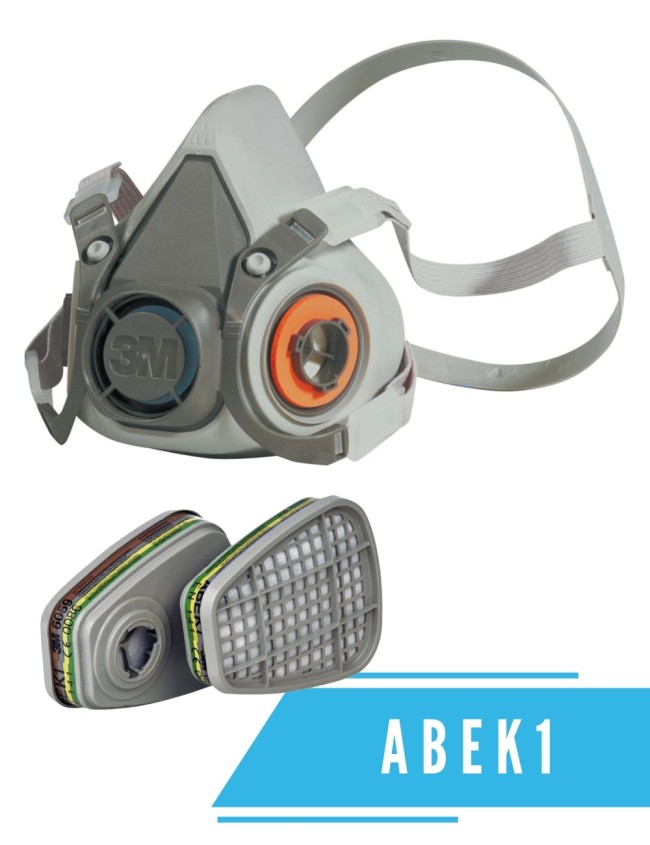 Puskaukė su filtrais 3M 6059 ABEK1