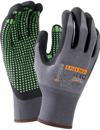 Nitrilo dengtos darbo pirštinės X-Flex Neo+
