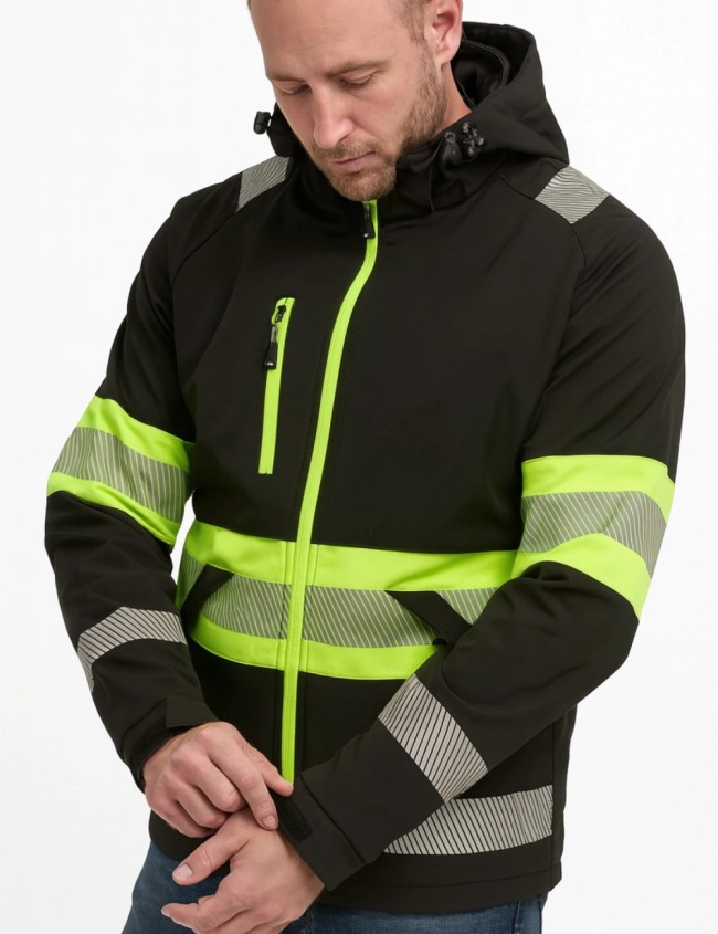 Signalinė softshell darbo striukė Bosafety Valencia C1