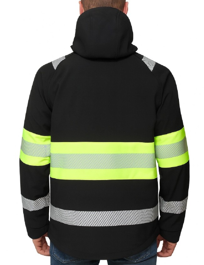Signalinė softshell darbo striukė Bosafety Valencia C1