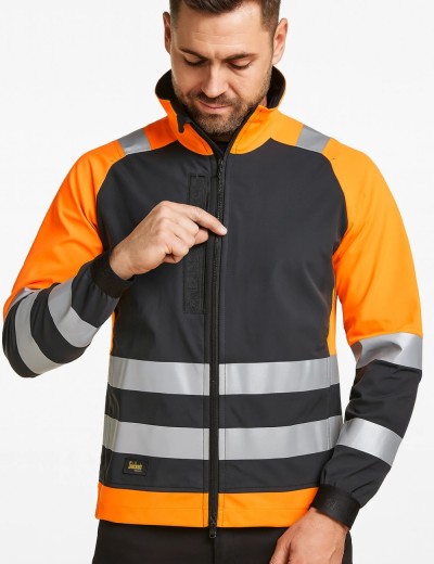 Signalinė darbo softshell striukė Snickers 1539
