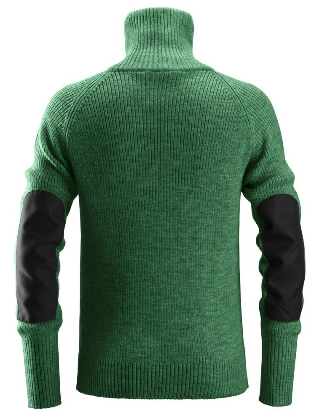 Sweter z wełny Snickers 2905 zielony