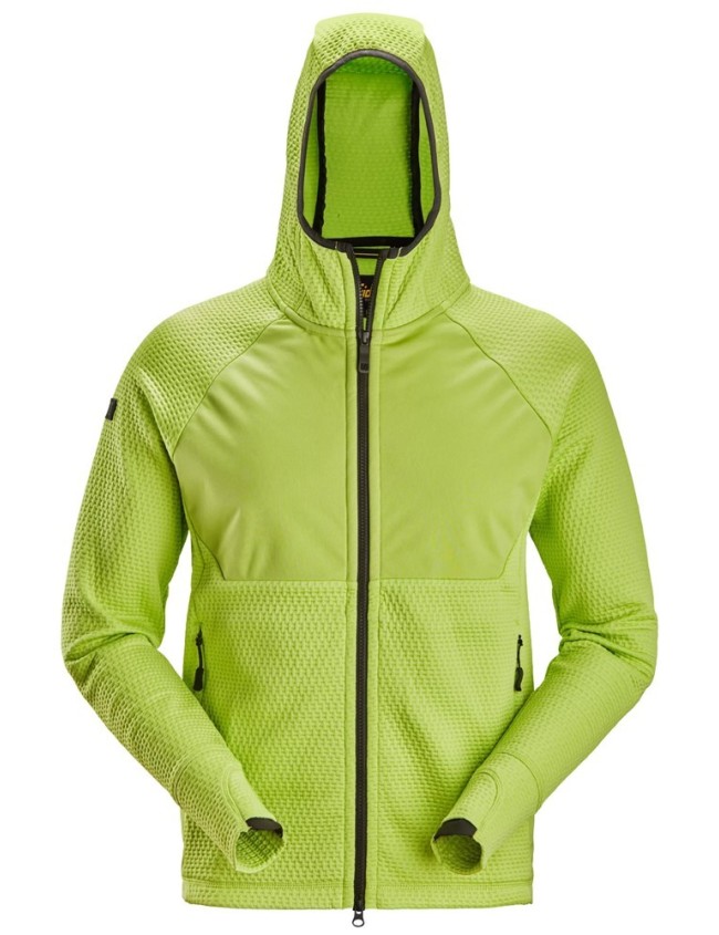 Darbo džemperis su gobtuvu Snickers 8405 FlexiWork Lime