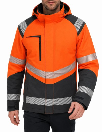Signalinė darbo striukė Bosafety Atlanta C2 | Balticworkwear.lt