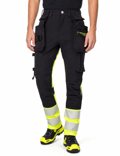 Signalinės darbo kelnės Bosafety Tension Pro