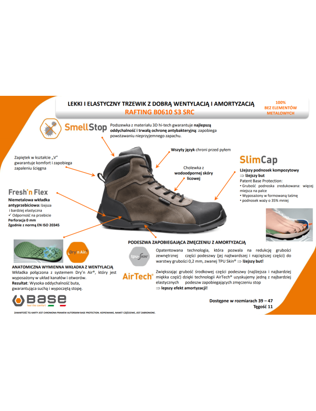 Auliniai darbo batai BASE RAFTING TOP S3 SRC