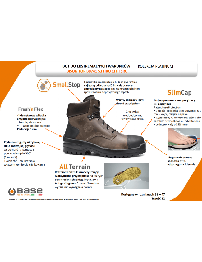 Auliniai darbo batai BASE BISON TOP S3 SRC